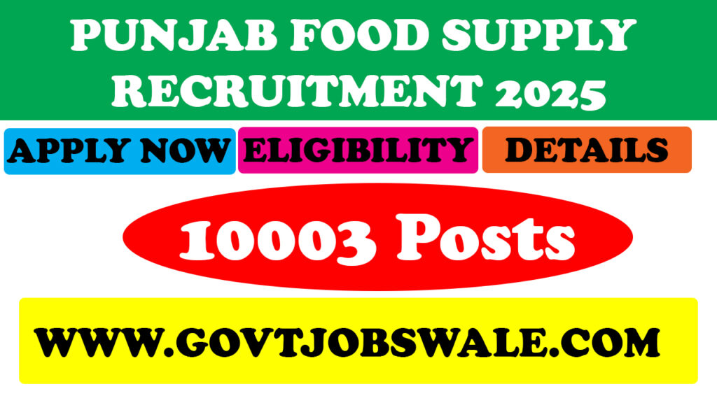 Punjab Food Supply Recruitment 2025