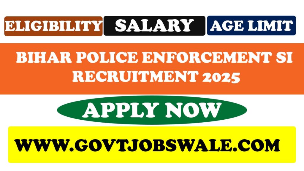 Bihar Police Enforcement SI Recruitment 2025