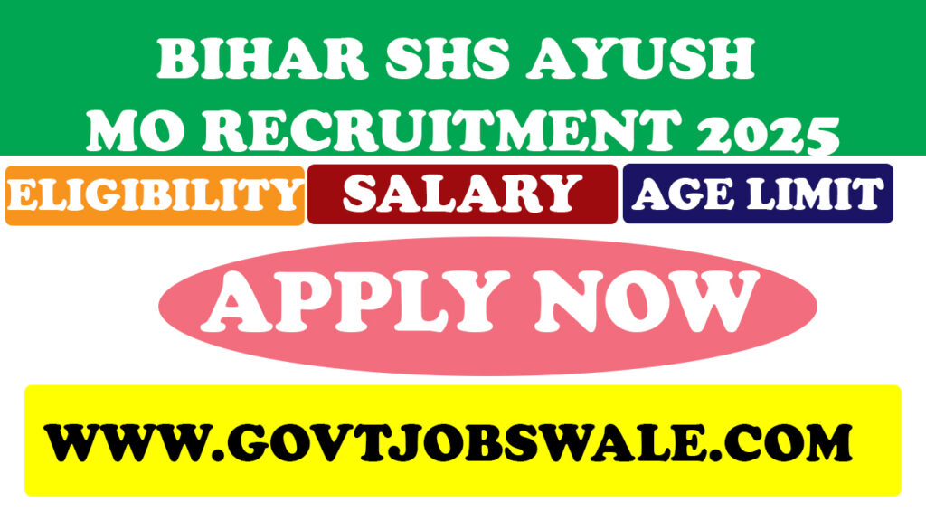 Bihar SHS Ayush MO Recruitment 2025