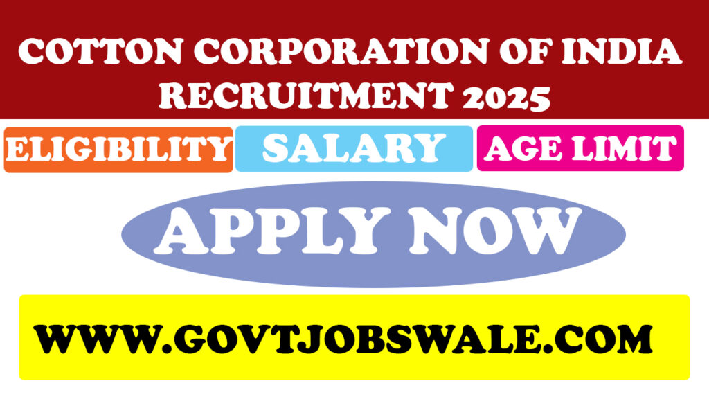 Cotton Corporation of India Recruitment 2025