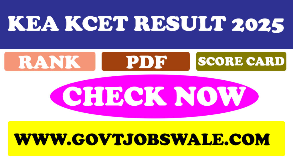 KEA KCET Result 2025