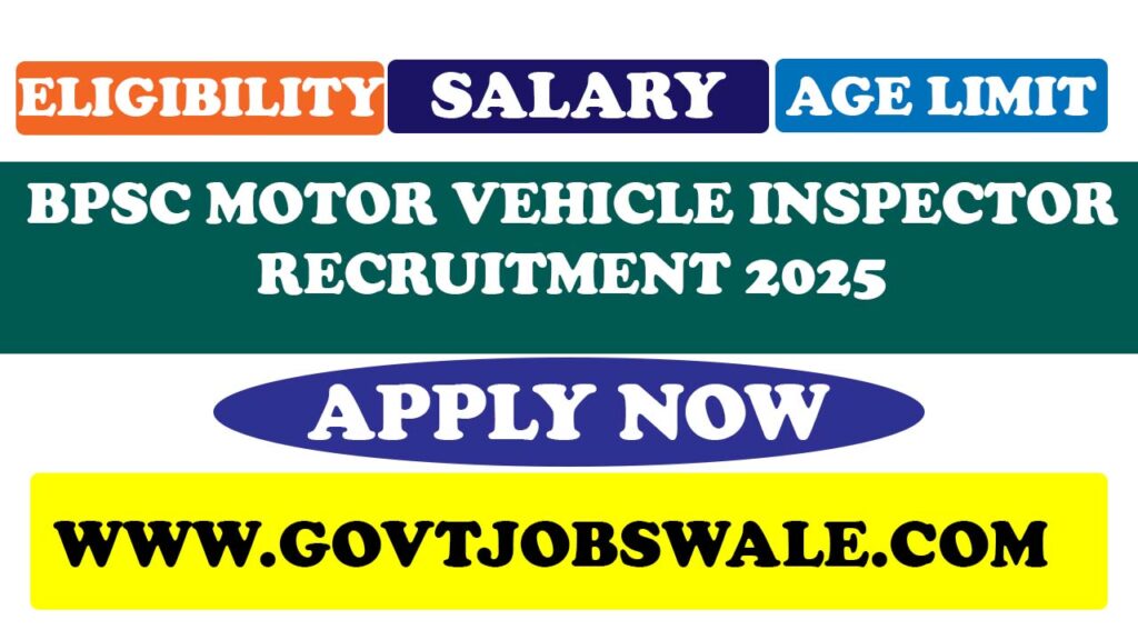 BPSC Motor Vehicle Inspector Recruitment 2025