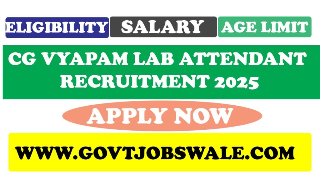 CG Vyapam Lab Attendant Recruitment 2025