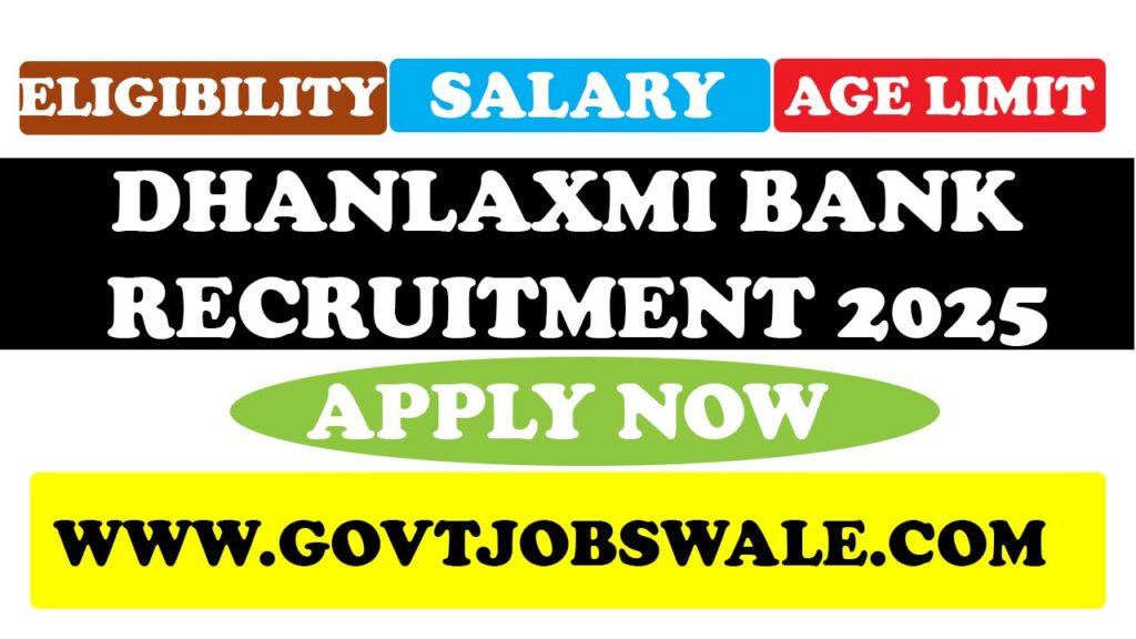 Dhanlaxmi Bank Recruitment 2025