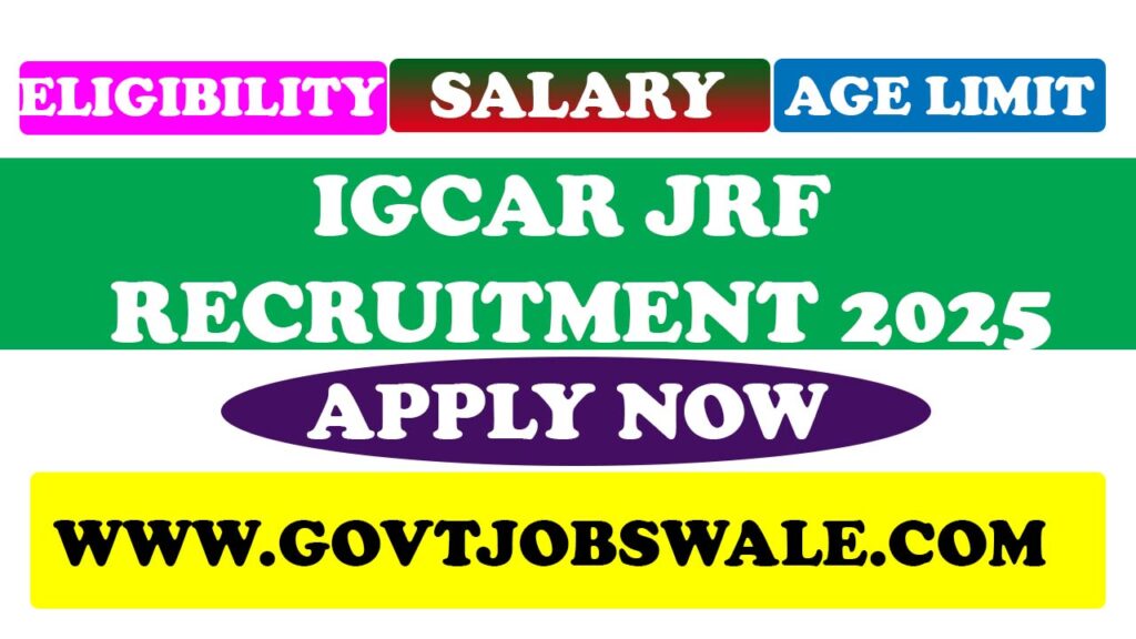 IGCAR JRF Recruitment 2025