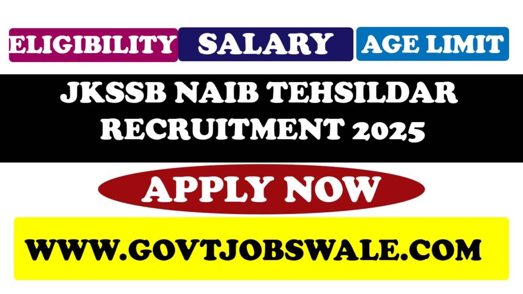 JKSSB Naib Tehsildar Recruitment 2025