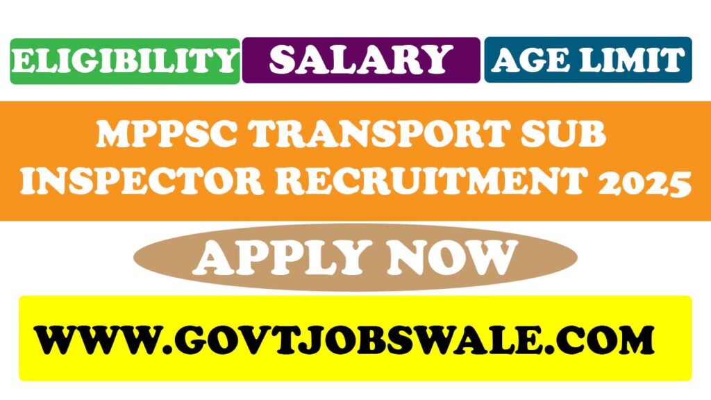 MPPSC Transport Sub Inspector Recruitment 2025