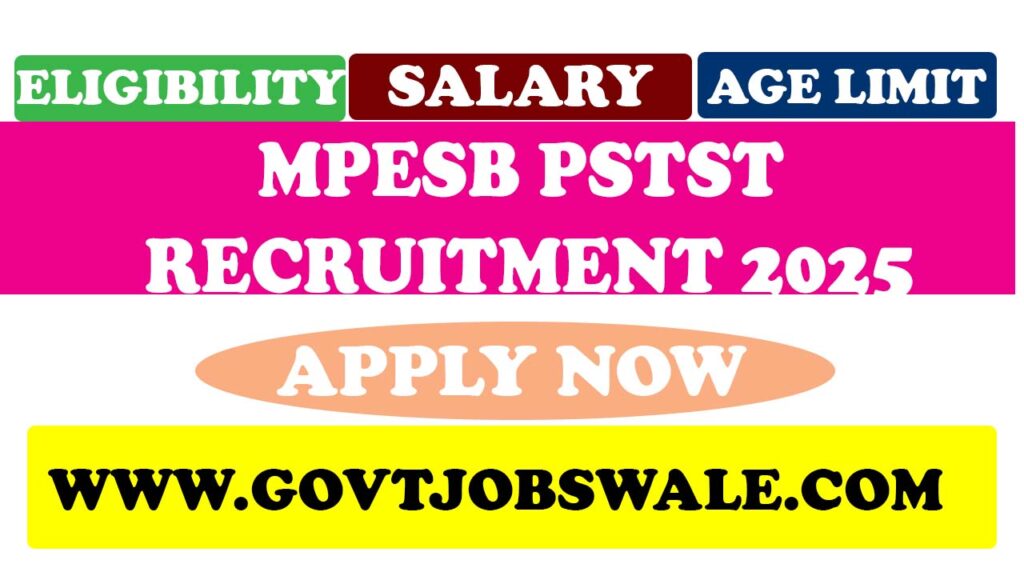 MPESB PSTST Recruitment 2025