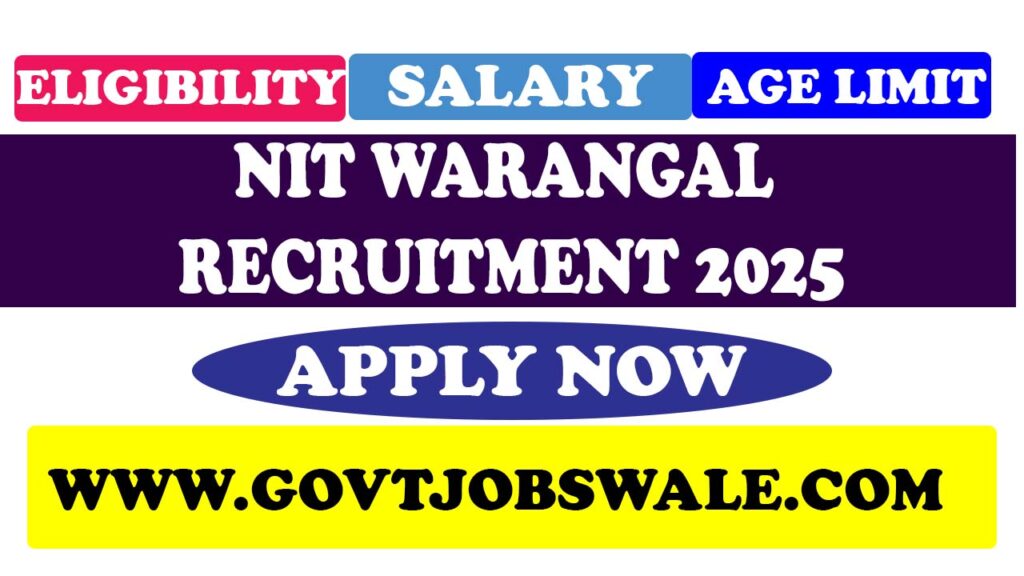 NIT Warangal Recruitment 2025