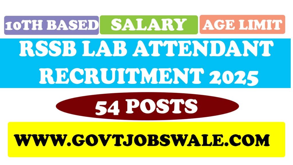 RSSB Lab Attendant Recruitment 2025