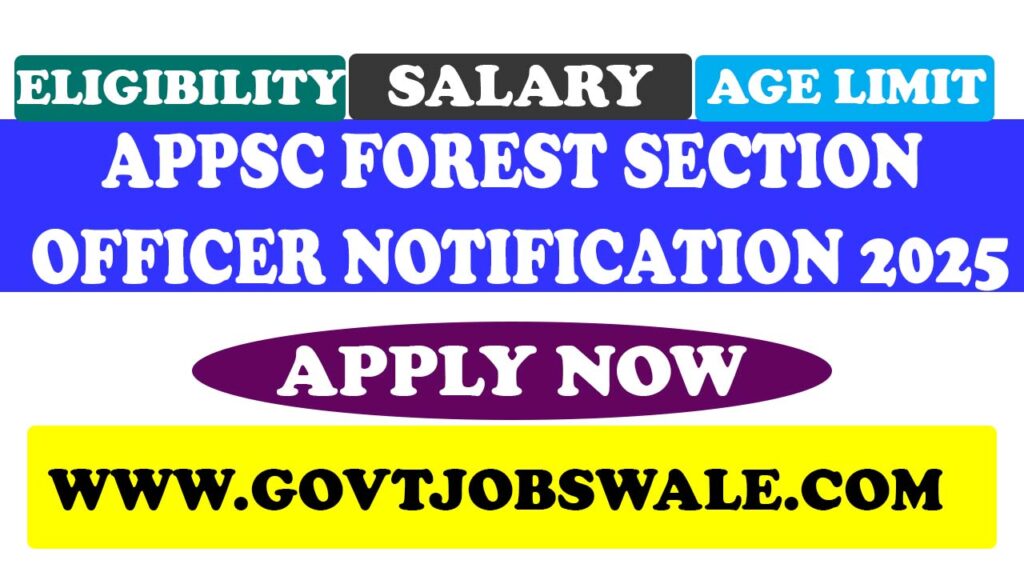 APPSC Forest Section Officer Notification 2025