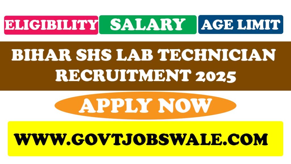 Bihar SHS Lab Technician Recruitment 2025