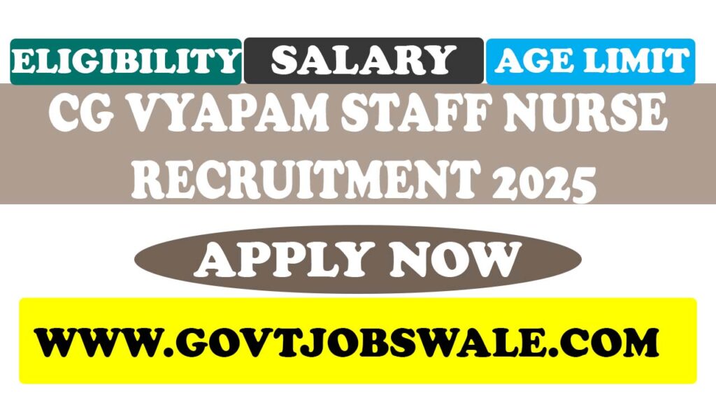 CG Vyapam Staff Nurse Recruitment 2025