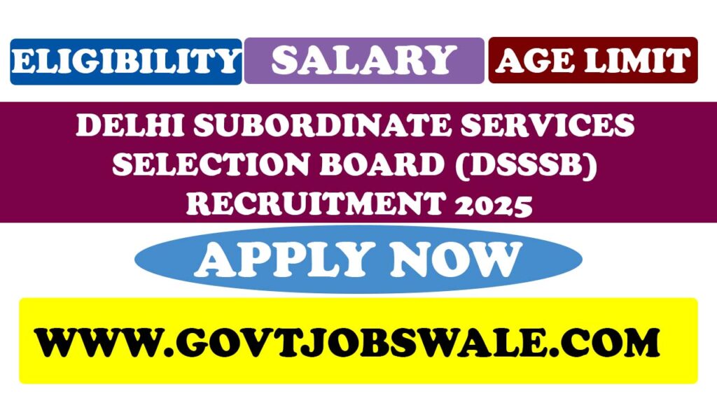DSSSB Recruitment 2025