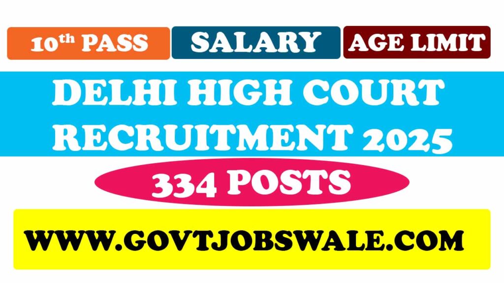 Delhi High Court Recruitment 2025