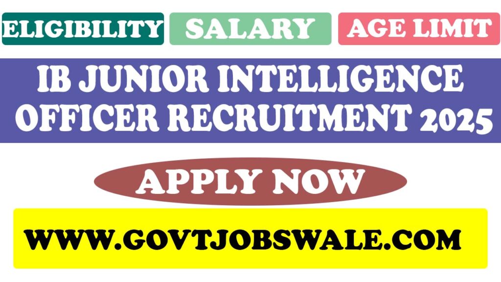 IB Junior Intelligence Officer Recruitment 2025