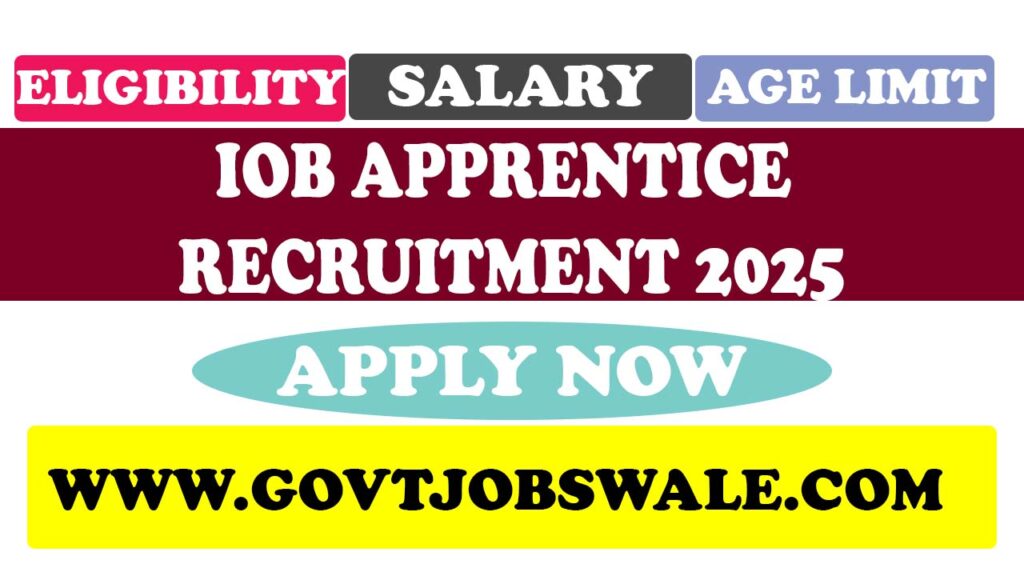 IOB Apprentice Recruitment 2025