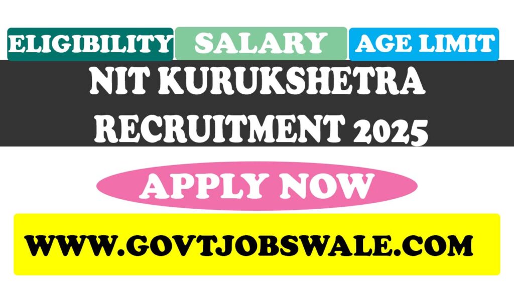 NIT Kurukshetra Recruitment 2025