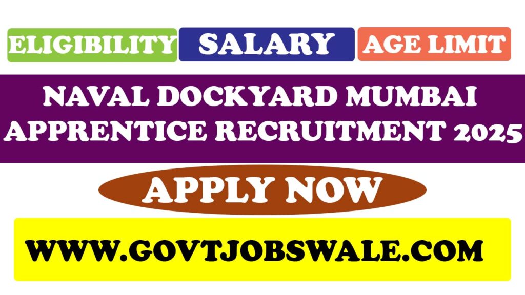 Naval Dockyard Mumbai Apprentice Recruitment 2025